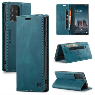 CaseMe Hoesje geschikt voor Samsung Galaxy A33 5G - Wallet Book Case - Magneetsluiting - met RFID bescherming - Blauw