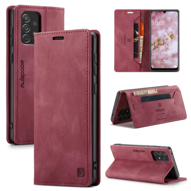 Hoesje geschikt voor Samsung Galaxy A33 5G - Wallet Book Case - Magneetsluiting - met RFID bescherming - Rood