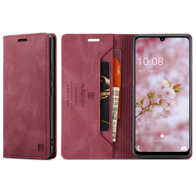 Hoesje geschikt voor Samsung Galaxy A33 5G - Wallet Book Case - Magneetsluiting - met RFID bescherming - Rood
