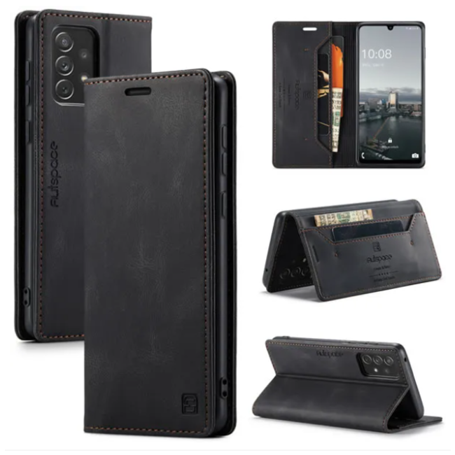 Hoesje geschikt voor Samsung Galaxy A33 5G - Wallet Book Case - Magneetsluiting - met RFID bescherming - Zwart