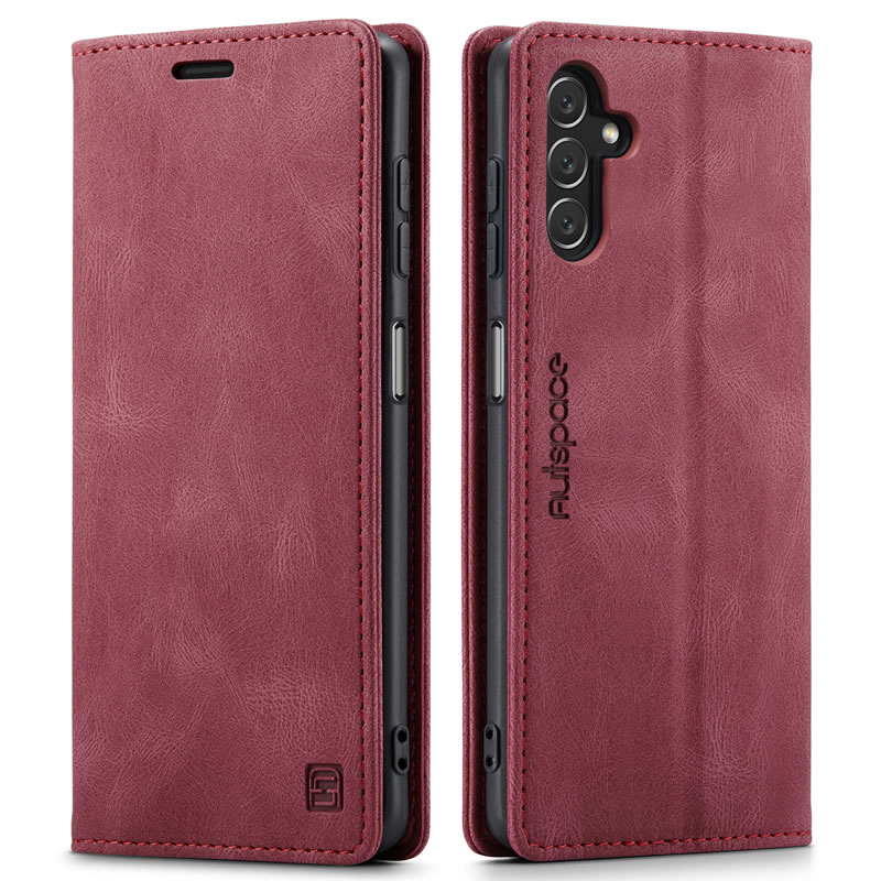 Compatibel met lint interview Hoesje geschikt voor Samsung Galaxy A13 5G - Wallet Book Case -  Magneetsluiting - met RFID bescherming - Rood | Case2go.nl