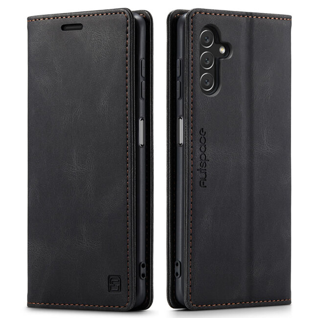 Hoesje geschikt voor Samsung Galaxy A13 5G - Wallet Book Case - Magneetsluiting - met RFID bescherming - Zwart