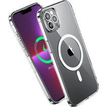Hoesje voor iPhone 13 Pro geschikt voor Magsafe - Siliconen - Doorzichtige Back Cover - Shockproof - Transparant