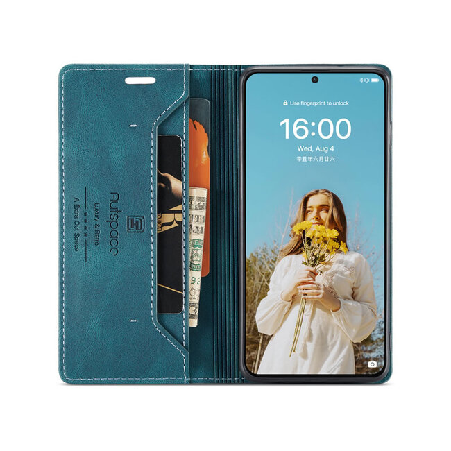 Hoesje geschikt voor Huawei P50 - Wallet Book Case - Magneetsluiting - met RFID bescherming - Blauw
