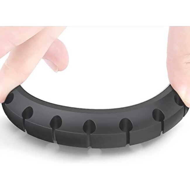 3 Stuks - Kabelhouder, kabelclips, siliconen kabelmanagement, zelfklevende kabel organizer - Zwart
