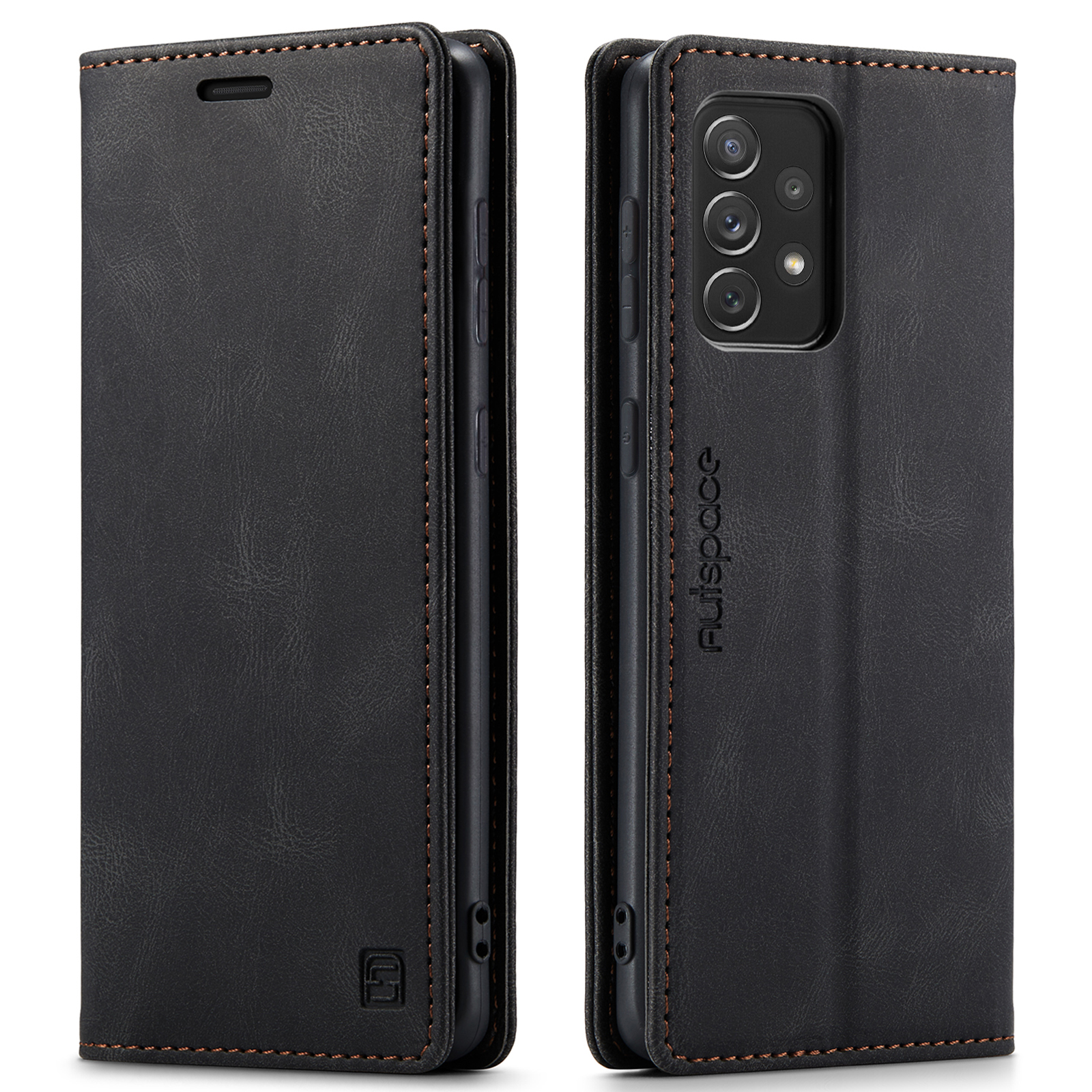 Hoesje geschikt voor Samsung Galaxy A73 5G - Wallet Book Case - Magneetsluiting - met RFID bescherming - Zwart afbeelding