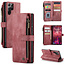 Hoesje geschikt voor Samsung Galaxy S22 Ultra 5G - Wallet Book Case - met Rits en Magneetsluiting - met RFID bescherming - Rood