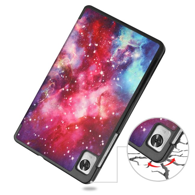 Case2go - Tablet Hoes geschikt voor Realme Pad Mini - 8.7 inch - Tri-Fold Book Case - Auto Wake functie - Galaxy