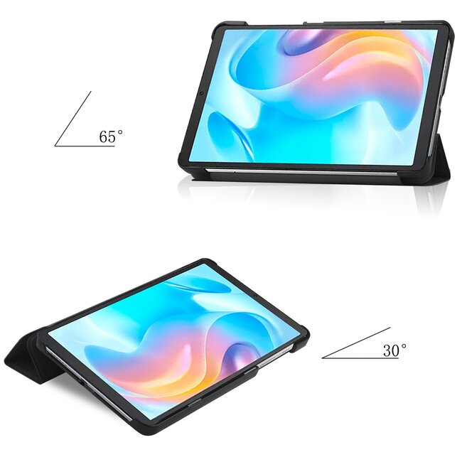 Case2go - Tablet Hoes geschikt voor Realme Pad Mini - 8.7 inch - Tri-Fold Book Case - Auto Wake functie - Don't Touch Me