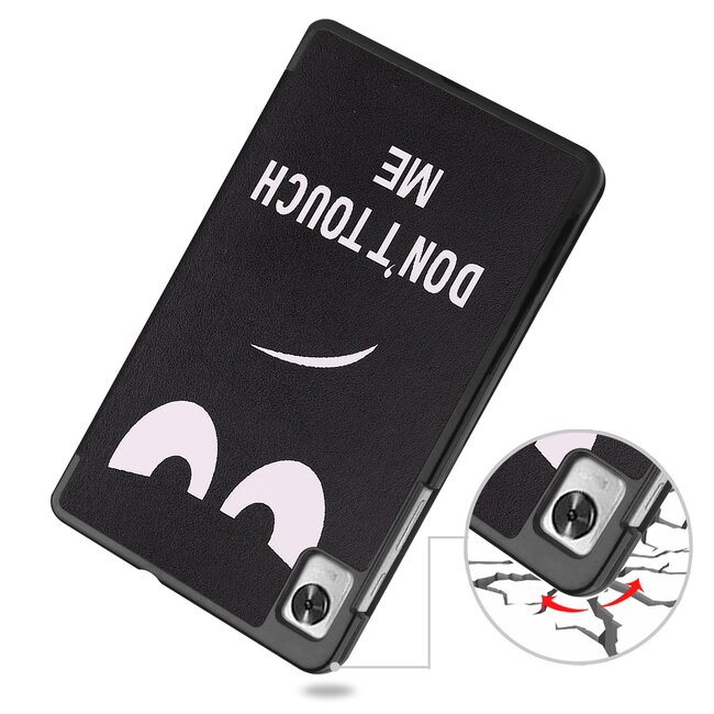 Case2go - Tablet Hoes geschikt voor Realme Pad Mini - 8.7 inch - Tri-Fold Book Case - Auto Wake functie - Don't Touch Me