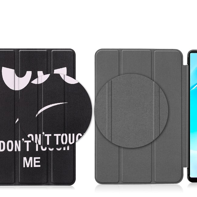 Case2go - Tablet Hoes geschikt voor Realme Pad Mini - 8.7 inch - Tri-Fold Book Case - Auto Wake functie - Don't Touch Me