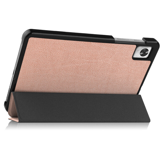 Case2go - Tablet Hoes geschikt voor Realme Pad Mini - 8.7 inch - Tri-Fold Book Case - Auto Wake functie - Rosé Goud