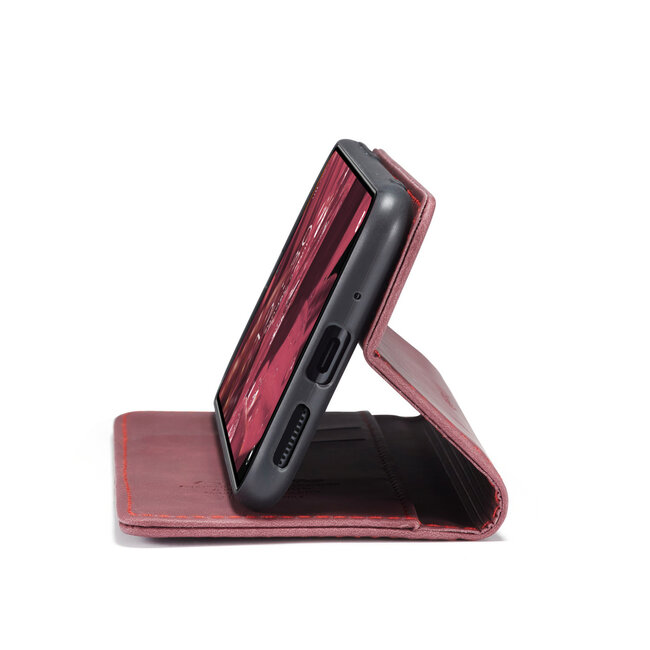 CaseMe - Hoesje geschikt voor Xiaomi 12 - Wallet Book Case - Magneetsluiting - Rood