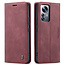 CaseMe CaseMe - Hoesje geschikt voor Xiaomi 12 Pro - Wallet Book Case - Magneetsluiting - Rood