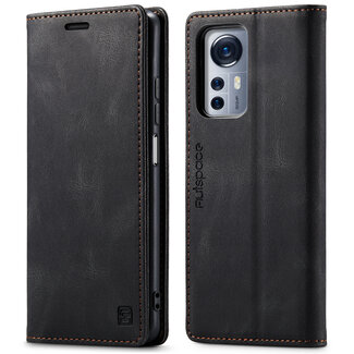 CaseMe Hoesje geschikt voor Xiaomi 12 / 12X - Wallet Book Case - Magneetsluiting - met RFID bescherming - Zwart