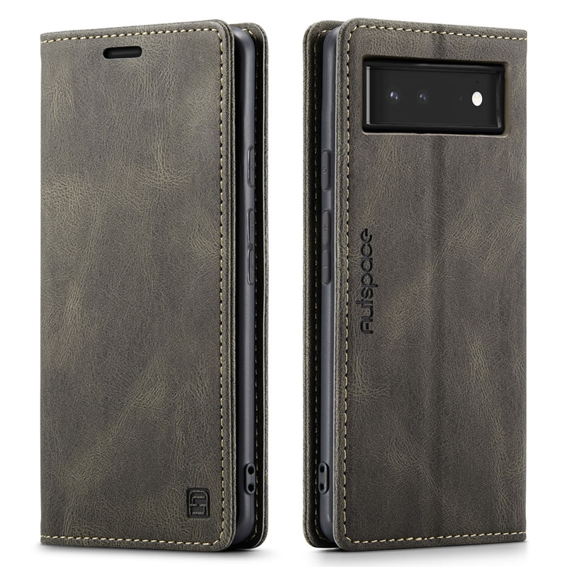 Hoesje geschikt voor Google Pixel 6 Pro - Wallet Book Case - Magneetsluiting - met RFID bescherming - Bruin afbeelding