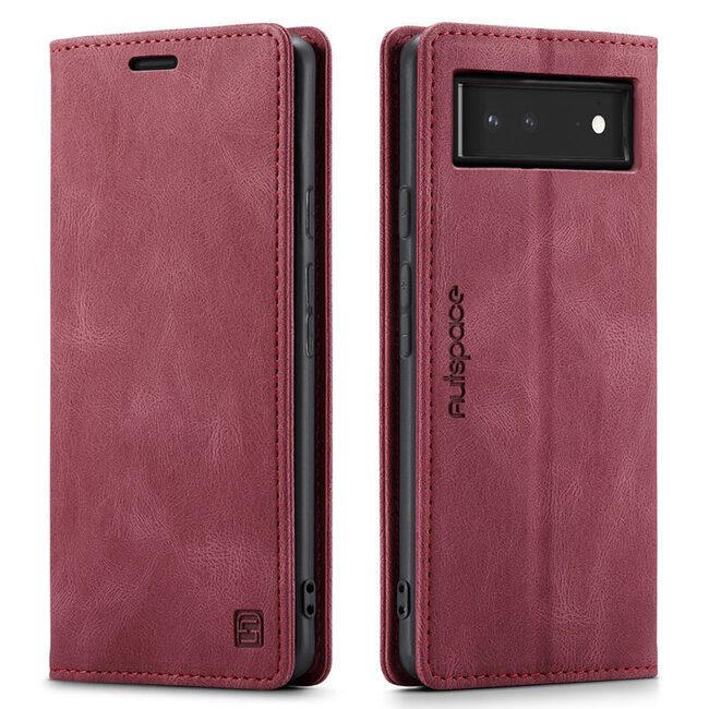 Hoesje geschikt voor Google Pixel 6 Pro - Wallet Book Case - Magneetsluiting - met RFID bescherming - Rood