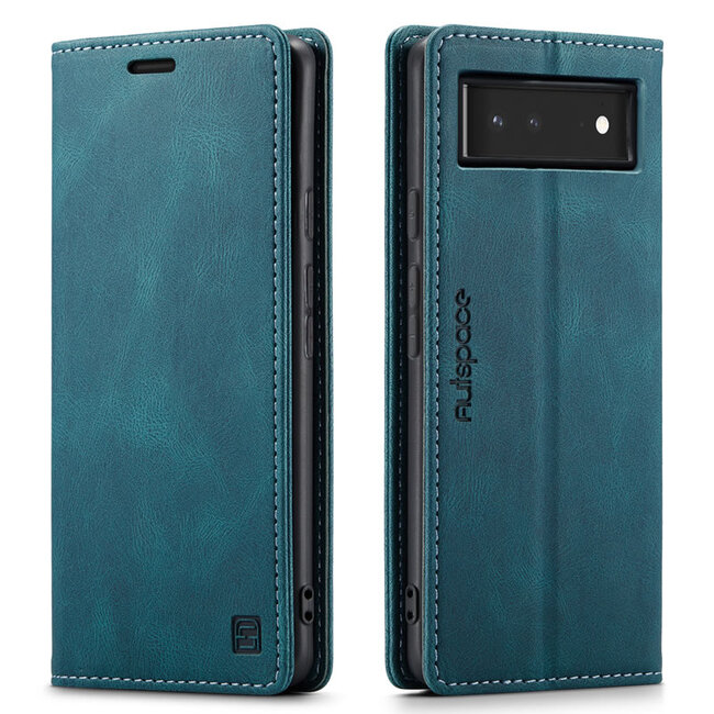 Hoesje geschikt voor Google Pixel 6 - Wallet Book Case - Magneetsluiting - met RFID bescherming - Blauw