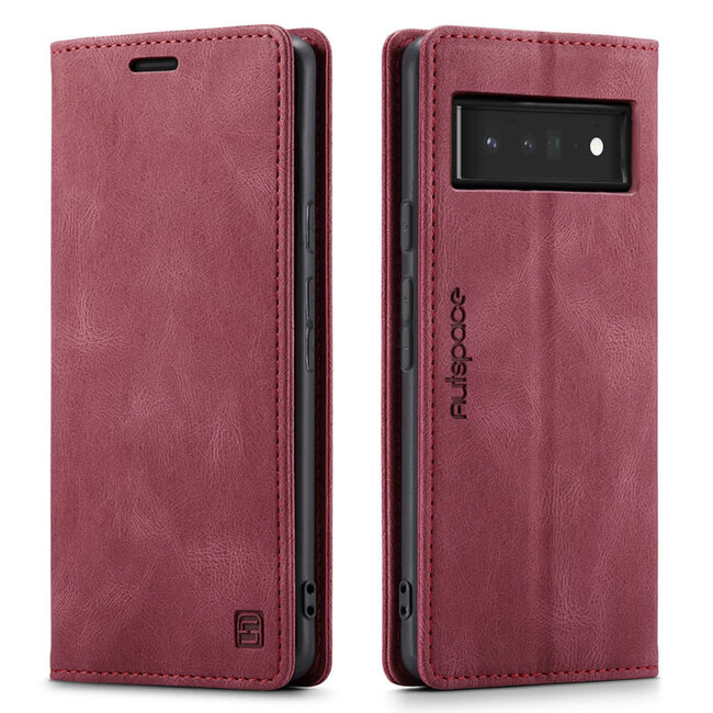 Hoesje geschikt voor Google Pixel 6 - Wallet Book Case - Magneetsluiting - met RFID bescherming - Rood