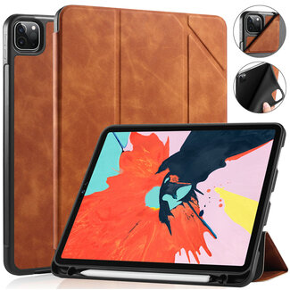 CaseMe CaseMe - Tablet hoes geschikt voor iPad Pro 11 (2020) - Ming Book Case - Tablethoes met Auto Wake/Sleep functie - Bruin