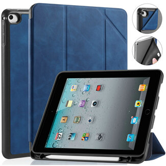 CaseMe CaseMe - Tablet hoes geschikt voor iPad Mini 7.9 (2019) - Ming Book Case - Tablethoes met Auto Wake/Sleep functie - Blauw