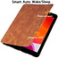 CaseMe - Tablet hoes geschikt voor iPad 10.2 (2021/2020/2019) - Ming Book Case - Tablethoes met Auto Wake/Sleep functie - Bruin