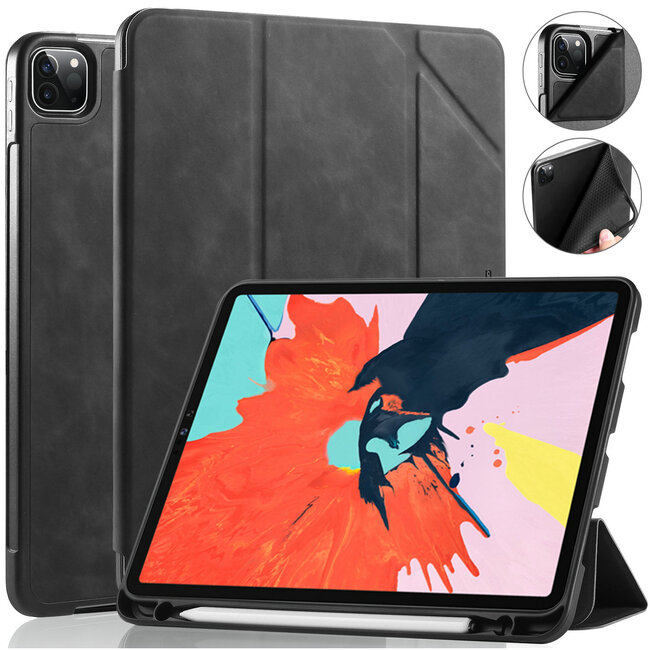 CaseMe - Tablet hoes geschikt voor iPad Pro 11 (2020) - Ming Book Case - Tablethoes met Auto Wake/Sleep functie - Zwart