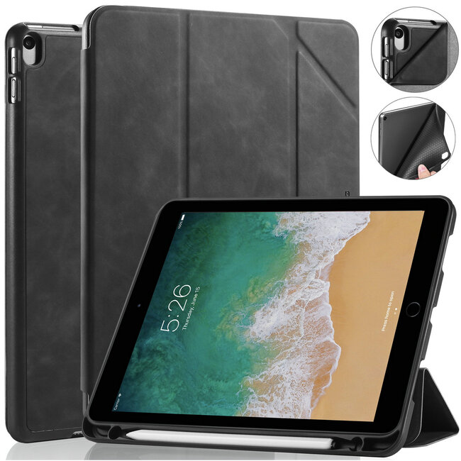 CaseMe - Tablet hoes geschikt voor iPad Air 10.5 (2019) - Ming Book Case - Tablethoes met Auto Wake/Sleep functie - Zwart