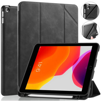 CaseMe CaseMe - Tablet hoes geschikt voor iPad 10.2 (2021/2020/2019) - Ming Book Case - Tablethoes met Auto Wake/Sleep functie - Zwart