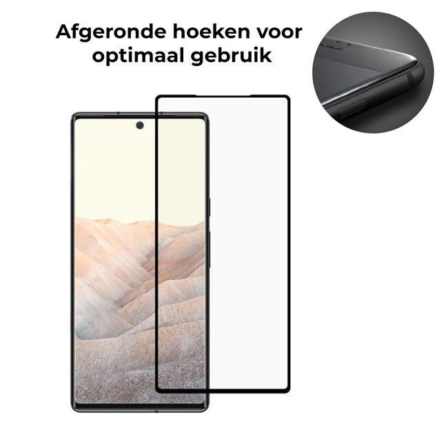Screenprotector geschikt voor Google Pixel 6 - Full Cover - Gehard Glas - Transparant