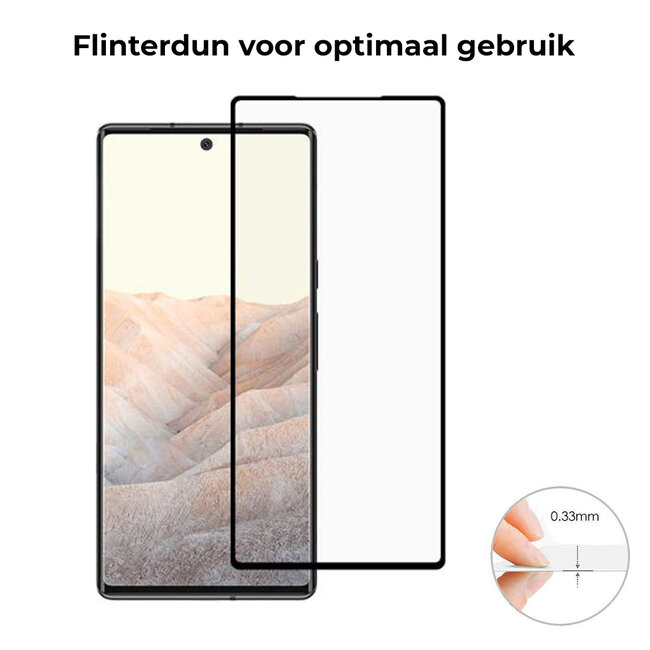 Screenprotector geschikt voor Google Pixel 6 - Full Cover - Gehard Glas - Transparant