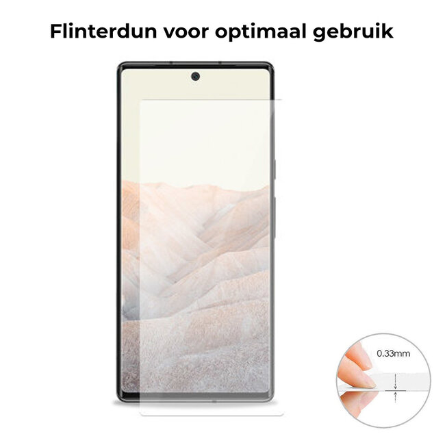Screenprotector geschikt voor Google Pixel 6 - Tempered Glass - Gehard Glas - Transparant
