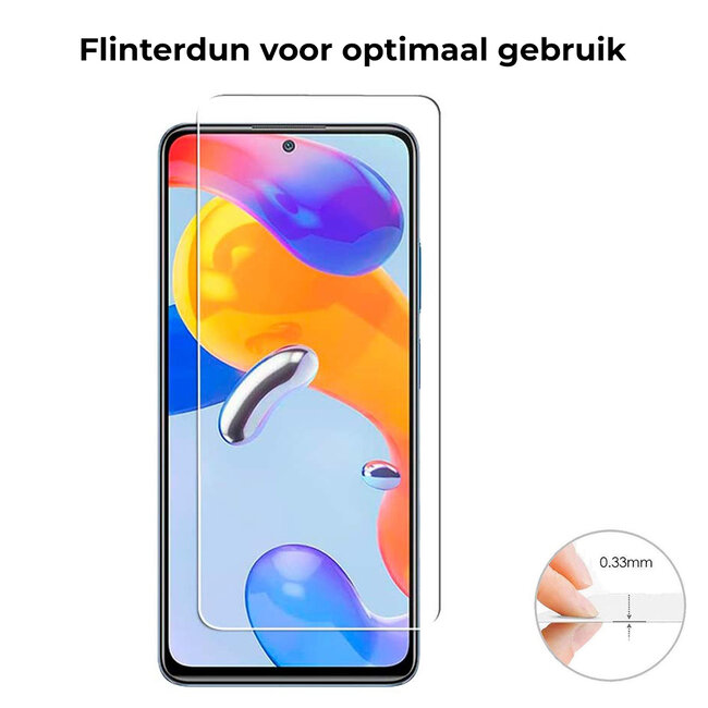 Screenprotector geschikt voor Xiaomi Redmi Note 11 Pro - Tempered Glass - Gehard Glas - Transparant