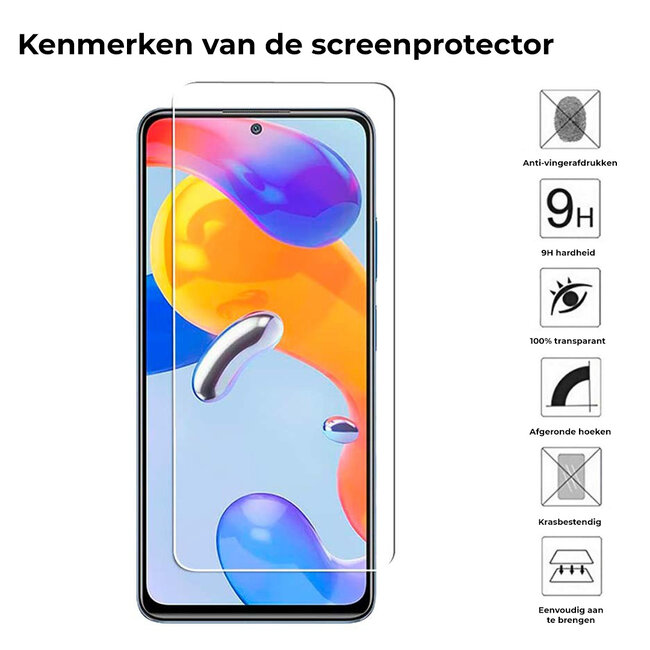 Screenprotector geschikt voor Xiaomi Redmi Note 11 Pro - Tempered Glass - Gehard Glas - Transparant