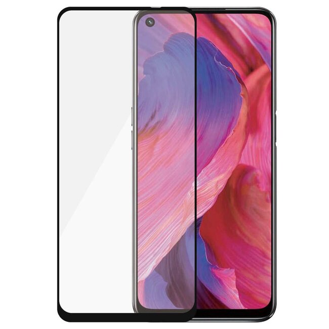 Screenprotector geschikt voor Oppo A74 - Full Cover - Gehard Glas - Transparant