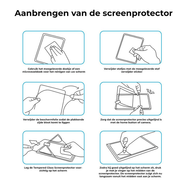 Screenprotector geschikt voor Oppo A74 - Full Cover - Gehard Glas - Transparant