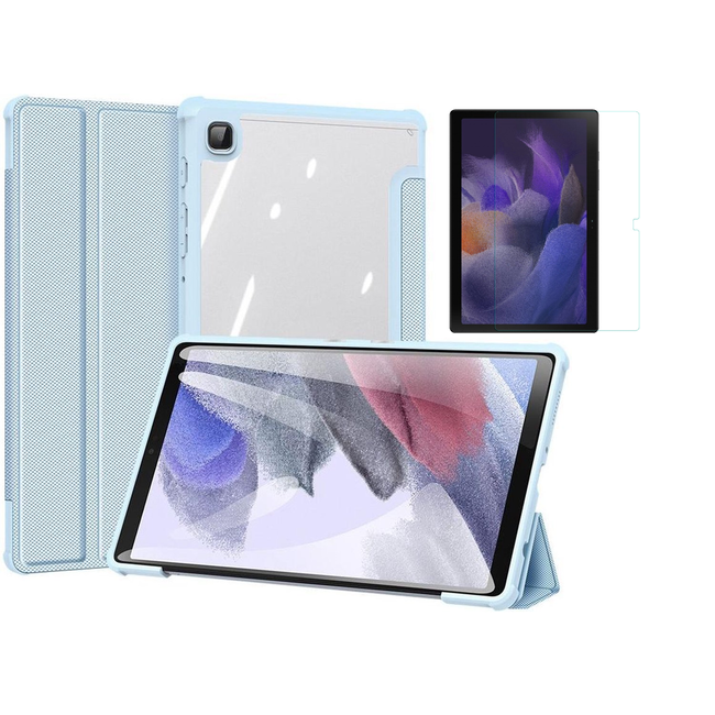 Dux Ducis - Tablet hoes &amp; Case2go Screenprotector geschikt voor Samsung Galaxy Tab A8 (2022 &amp; 2021) - Toby Serie - Tri-Fold Book Case - Blauw
