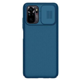 Case2go Telefoonhoesje geschikt voor Xiaomi Redmi Note 10S - Nillkin CamShield Pro Case - Blauw