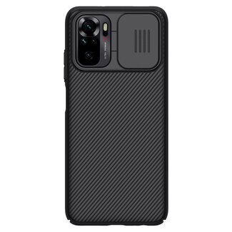 Case2go Telefoonhoesje geschikt voor Xiaomi Redmi Note 10S - Nillkin CamShield Pro Case - Zwart