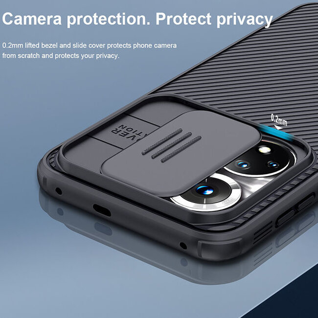 Telefoonhoesje geschikt voor Huawei Honor 50 - Nillkin CamShield Pro Case - Blauw