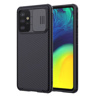 Case2go Telefoonhoesje geschikt voor Samsung Galaxy A52 5G / A52S 5G - Nillkin CamShield Pro Case - Zwart