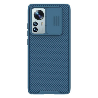 Case2go Telefoonhoesje geschikt voor Xiaomi 12 Pro - Nillkin CamShield Pro Case - Blauw