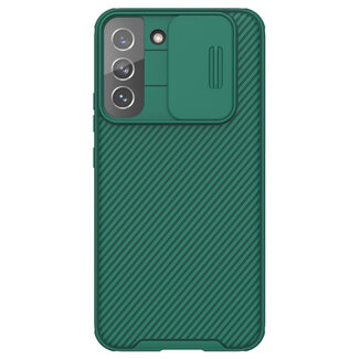 Case2go Telefoonhoesje geschikt voor Samsung Galaxy S22 Plus 5G - Nillkin CamShield Pro Case - Groen