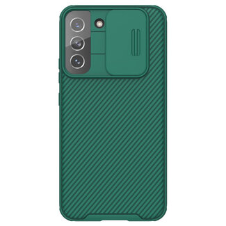 Case2go Telefoonhoesje geschikt voor Samsung Galaxy S22 5G - Nillkin CamShield Pro Case - Groen