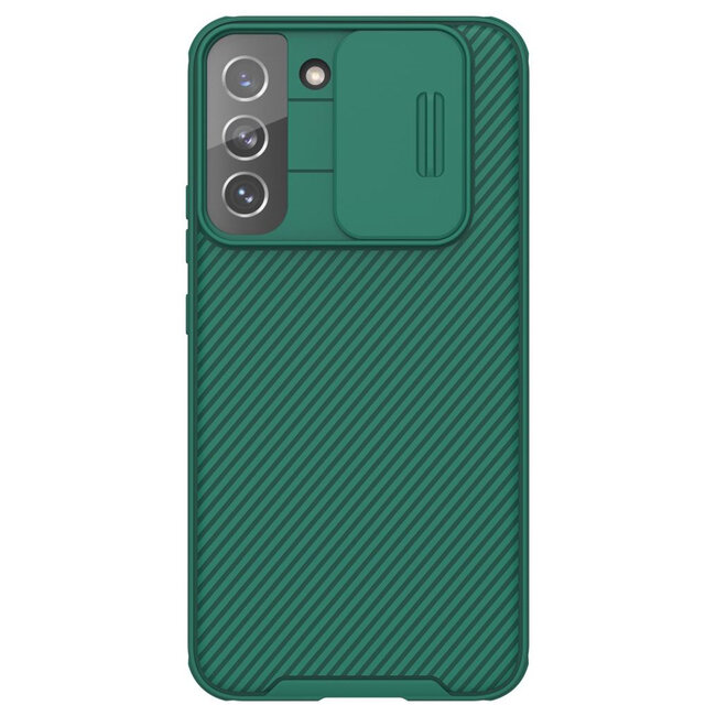 Telefoonhoesje geschikt voor Samsung Galaxy S22 5G - Nillkin CamShield Pro Case - Groen