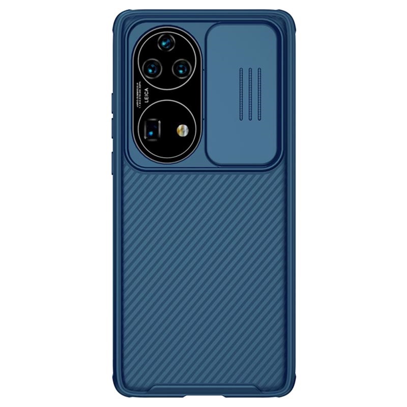 Telefoonhoesje geschikt voor Huawei P50 / P50E - Nillkin CamShield Pro Case - Blauw afbeelding