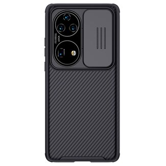 Case2go Telefoonhoesje geschikt voor Huawei P50 / P50E - Nillkin CamShield Pro Case - Zwart