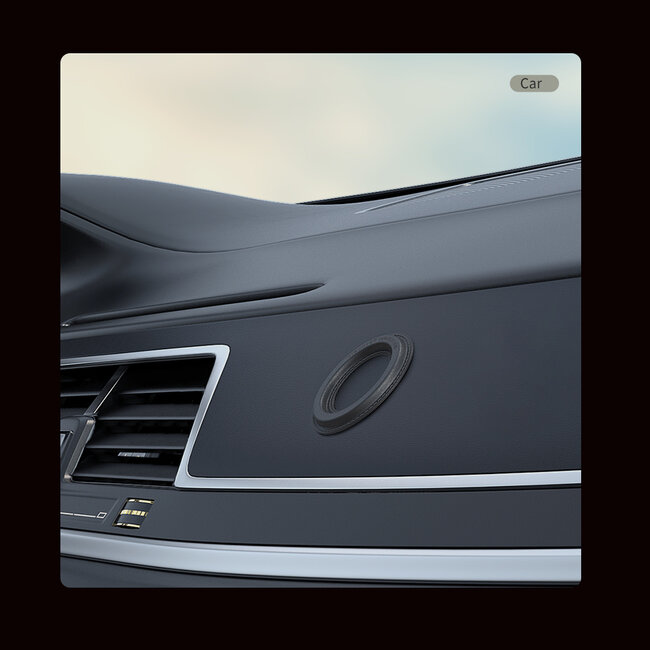 Nillkin - Magnetische Ring - Snaphold Magnetic sticker - Vegan Leer - Geschikt voor iPhone 12/iPhone 13 serie - Donker Blauw