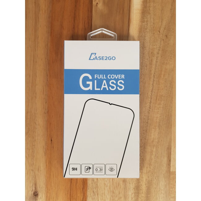 Case2go - Screenprotector geschikt voor Samsung Galaxy A13 - Full Cover - Screenprotector - Gehard Glas - Zwart