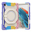 Tablet Hoes geschikt voor Samsung Galaxy Tab A8 (2022 &amp;amp; 2021) - 10.5 Inch - Armor Case met Ring - Pencil Houder - Regenboog Roze